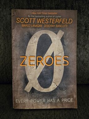 Zeroes by Scott Westerfeld - Orange & Tan Paperback Book